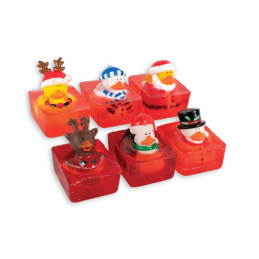 Heartland Fragrance | Winter & Christmas Duck Toy | Handmade Duck Soap for Kids | Mild & Moisturizing