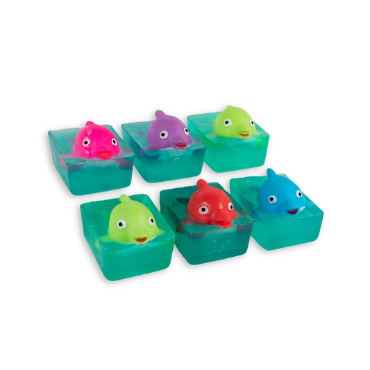 Heartland Fragrance | Dolphin Duck Toy | Handmade Duck Soap for Kids | Mild & Moisturizing