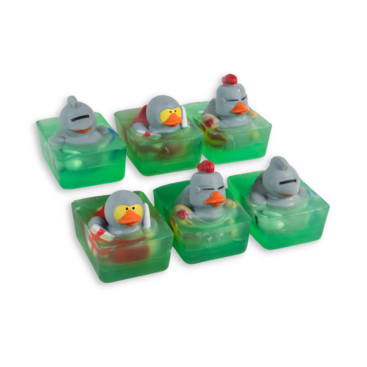 Heartland Fragrance | Knight Duck Toy | Handmade Duck Soap for Kids | Mild & Moisturizing