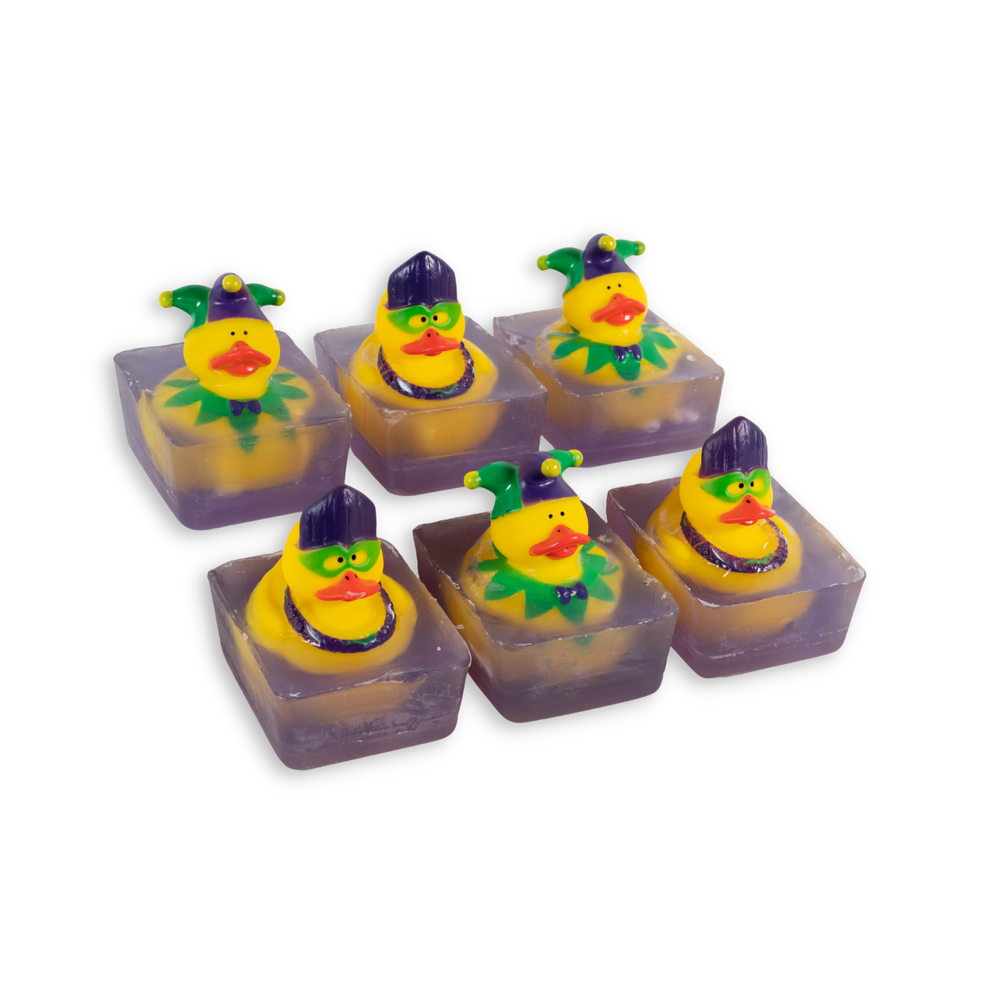 Heartland Fragrance | Mardi Gras Duck Toy | Handmade Duck Soap for Kids | Mild & Moisturizing