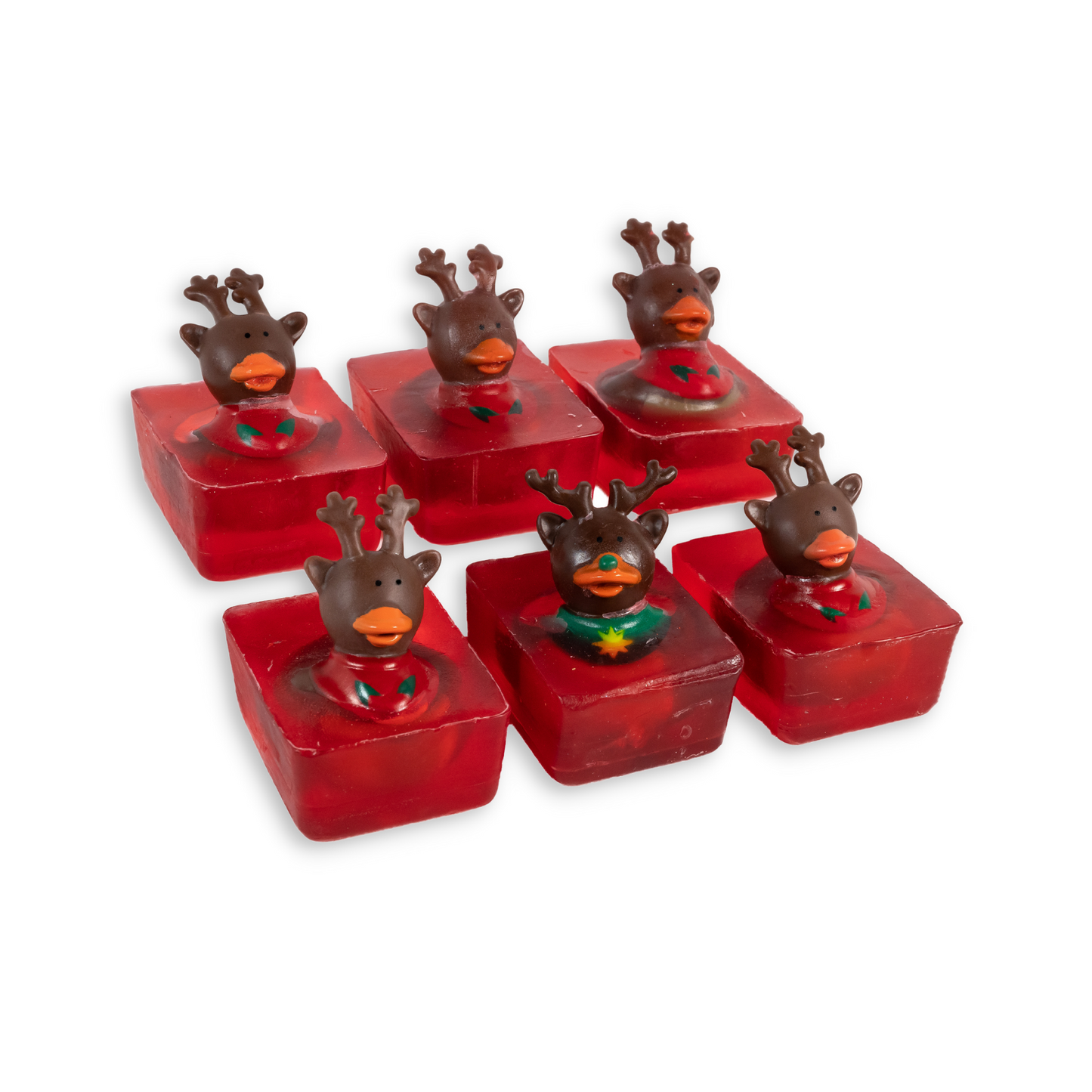 Heartland Fragrance | Reindeer Duck Toy | Handmade Duck Soap for Kids | Mild & Moisturizing
