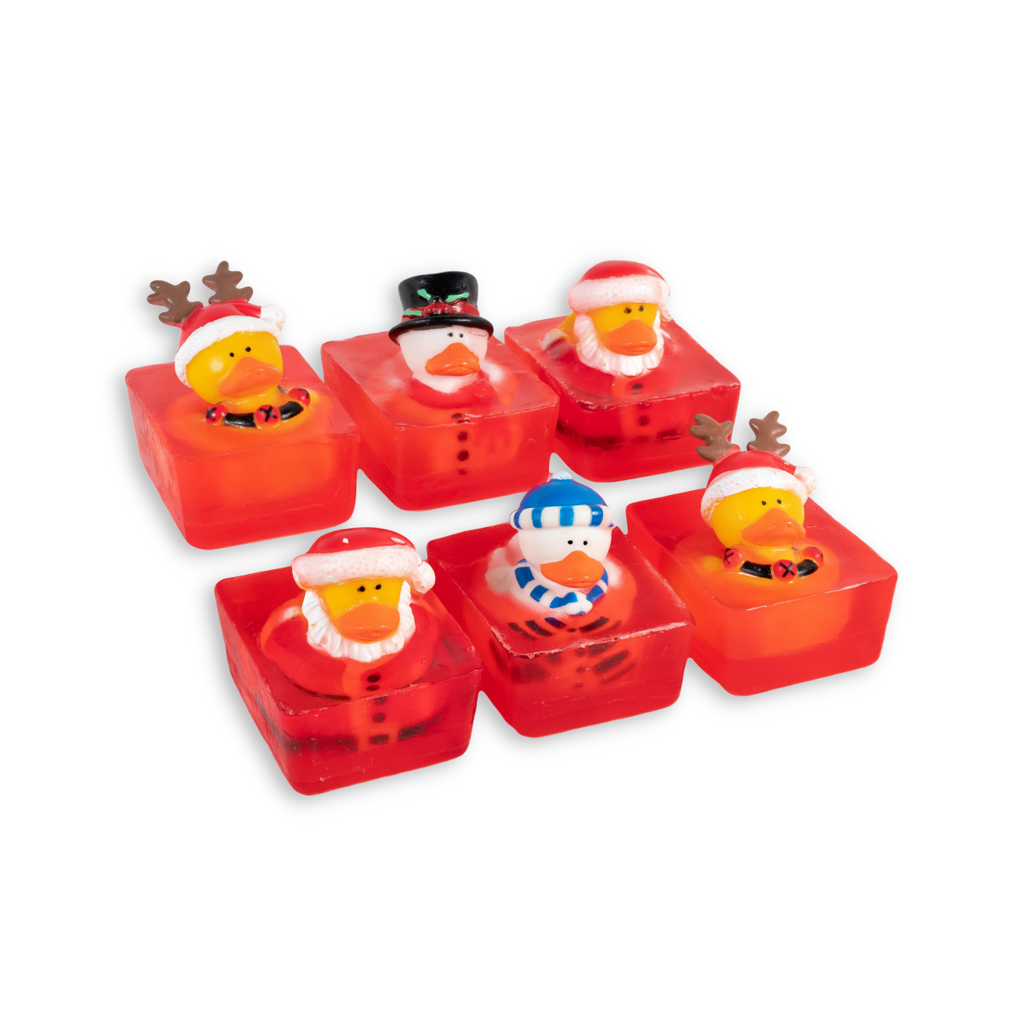 Heartland Fragrance | Snowman & Santa Duck Toy | Handmade Duck Soap for Kids | Mild & Moisturizing