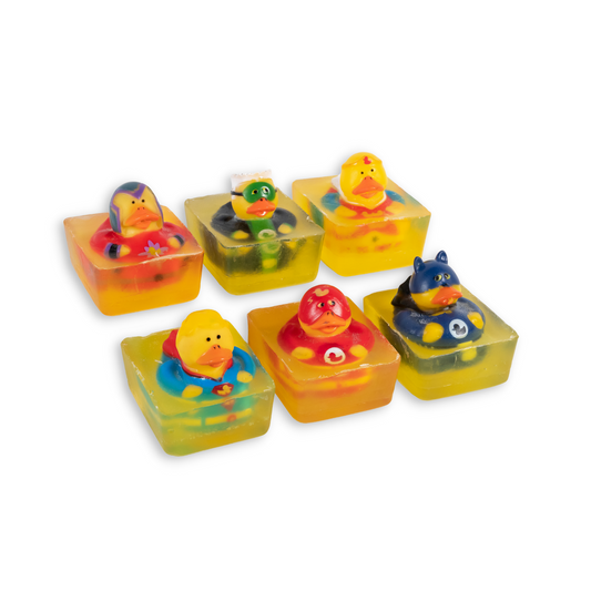 Heartland Fragrance | Superhero Duck Toy | Handmade Duck Soap for Kids | Mild & Moisturizing