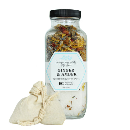 Pampering Petals Ginger Amber Soaking Salts