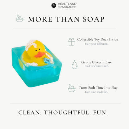Heartland Fragrance | Reindeer Duck Toy | Handmade Duck Soap for Kids | Mild & Moisturizing
