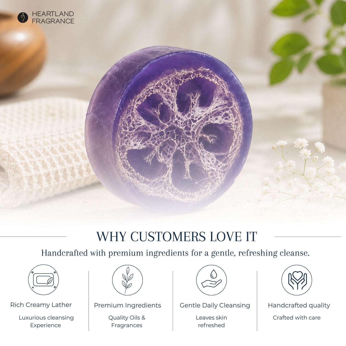 Pampering Petals Spa Fresh Loofah Soap