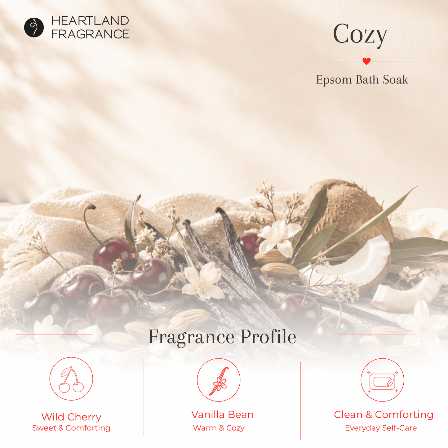 Cozy (Warm Cherry Vanilla) Epsom Spa Soak