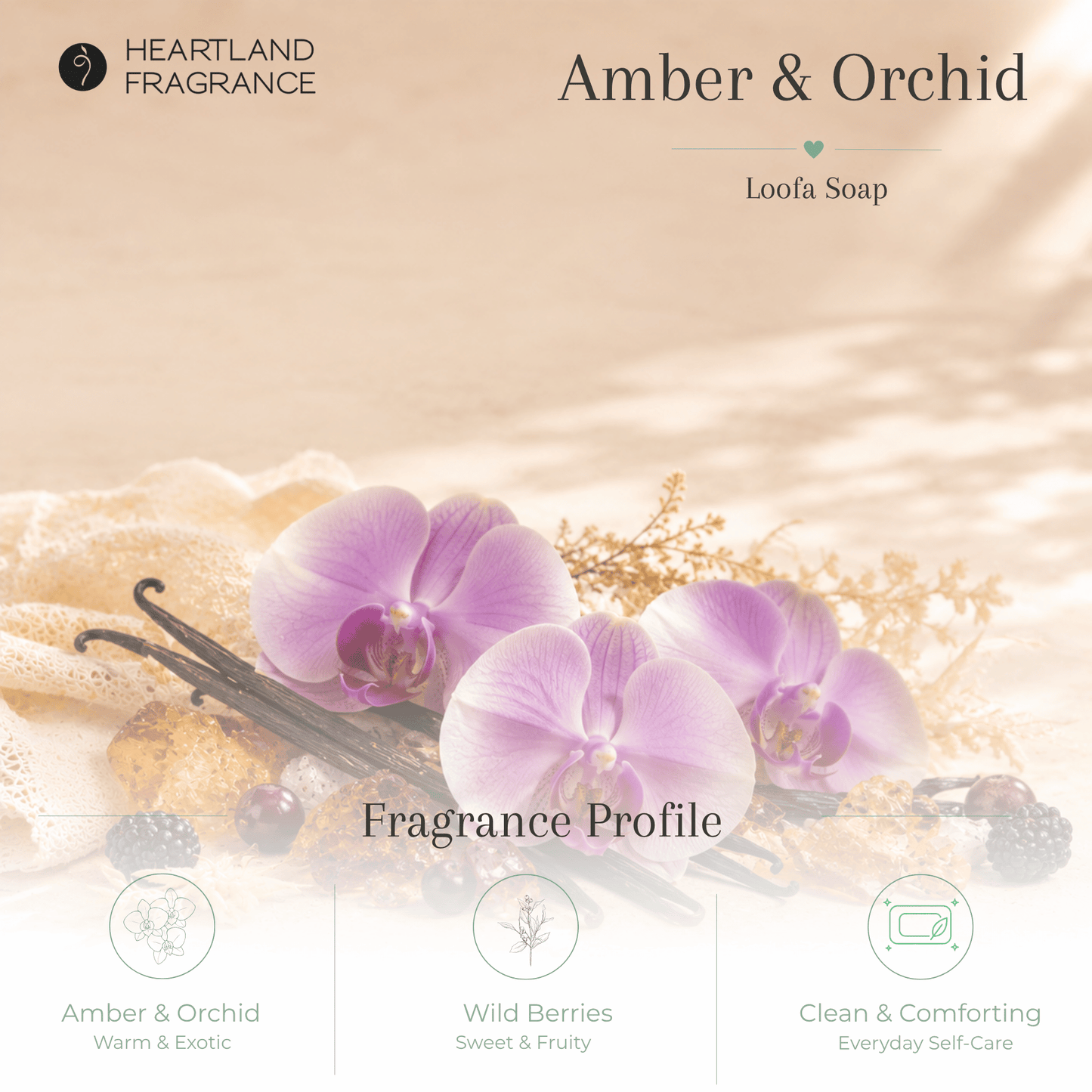 Amber & Orchid Exfoliating Loofa Bars