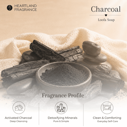 Charcoal Exfoliating Loofa Bars